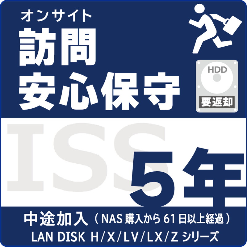 ISS-NHA-PR5／NAS用訪問安心保守サービス（オンサイト）保守5年 AFTER加入